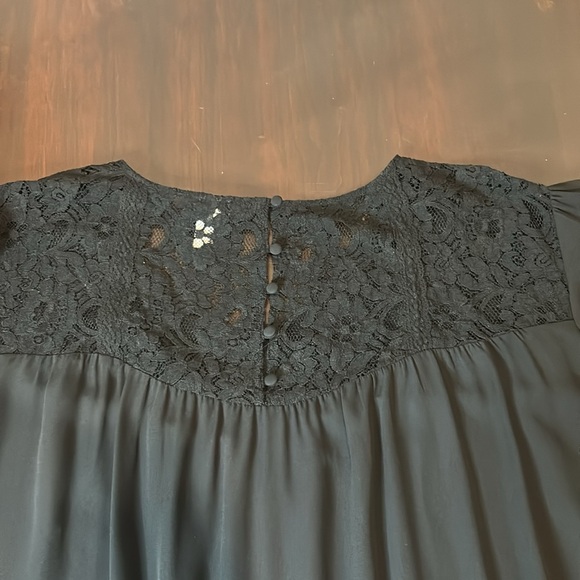 Torrid Black Lace Chiffon Flowy Top Short Sleeves Blouse Size 5X - Picture 9 of 15